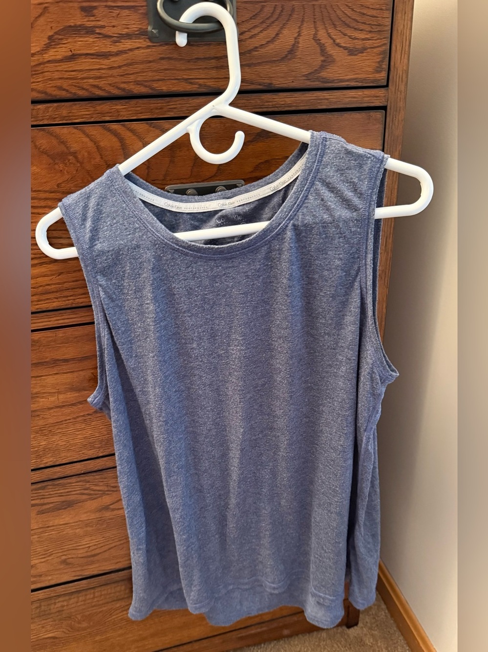 Calvin Klein Performance Womens XL  Heather Slate Blue Tank Top